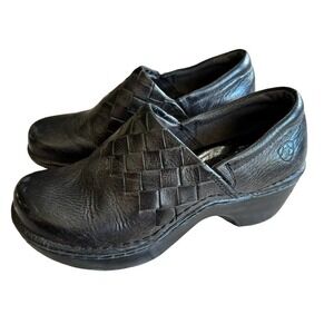 Ariat Womens Clogs Black Leather Ashbourn Briar Slip On Shoes Size 7B